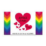 NANCE Sings To Me Live Rectangular Sticker Rainbow with Red Hearts